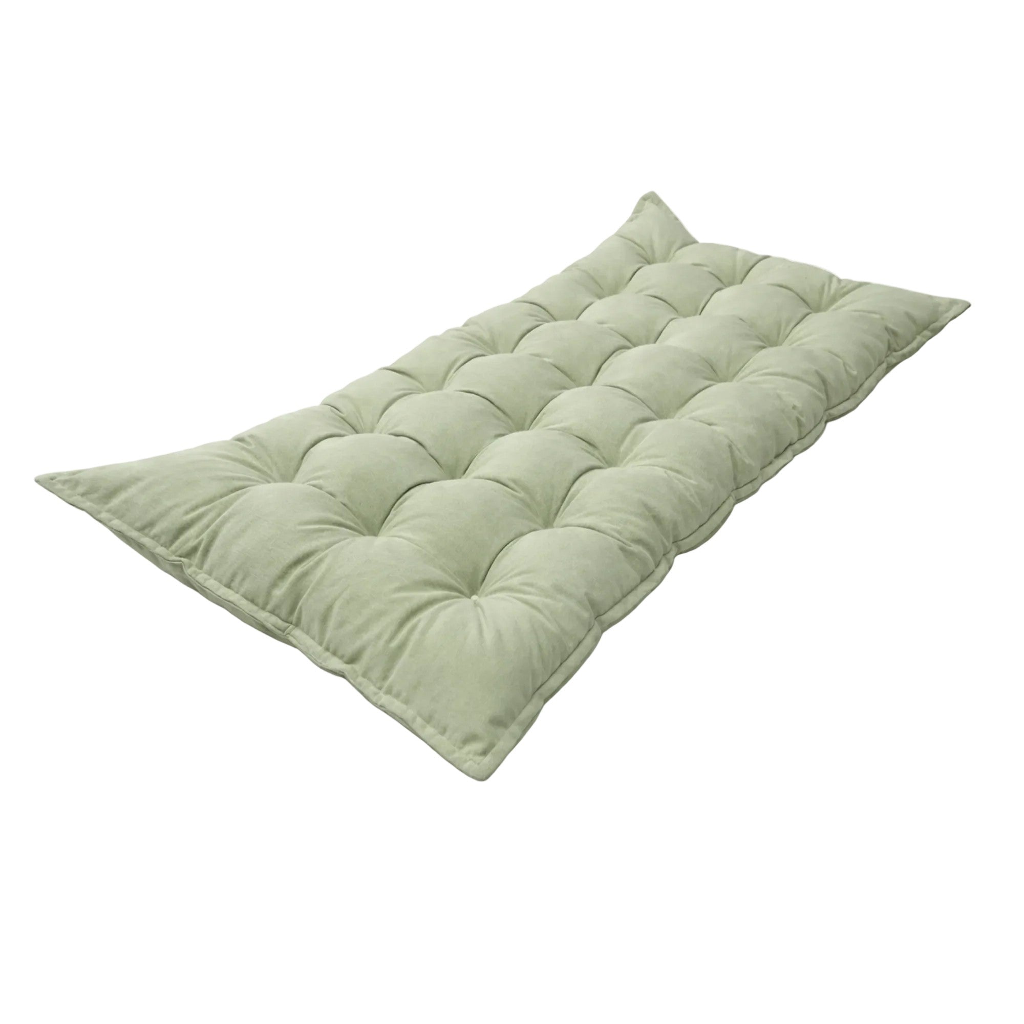 Quilted Kids' Floor Cushion, Green, 3 Sizes Available
