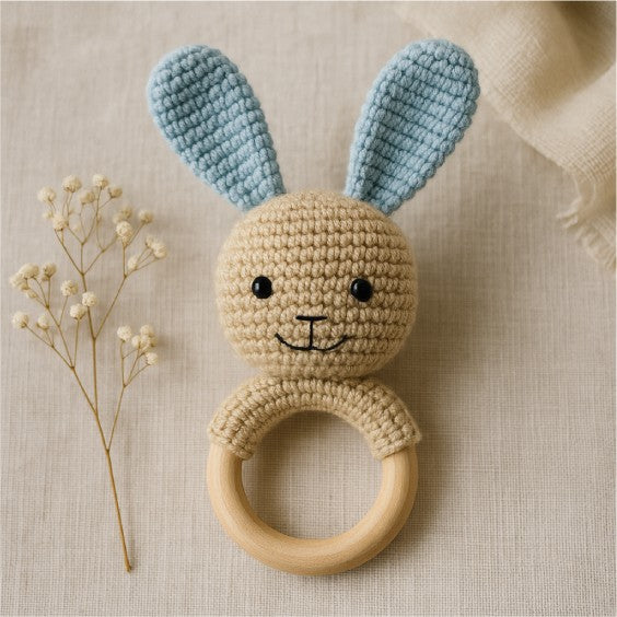 Rattle Bunny - Blue