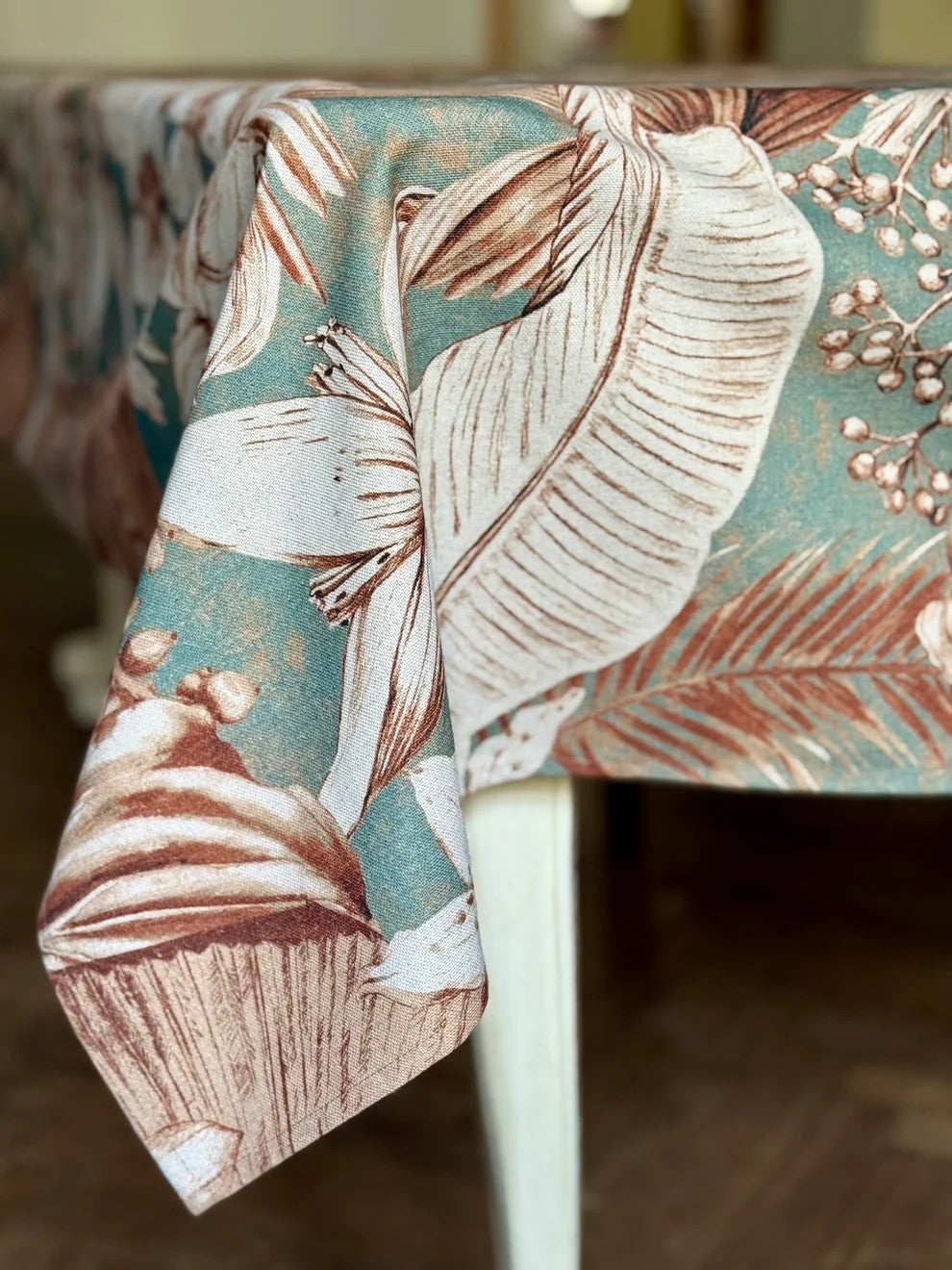 Rectangular Tablecloth, Linen-Cotton Mix - Terra Flora