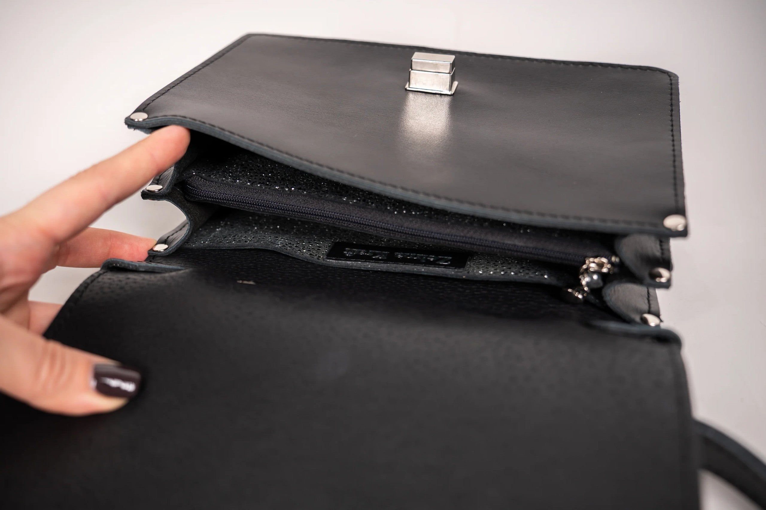  Small Briefcase Handbag - Black