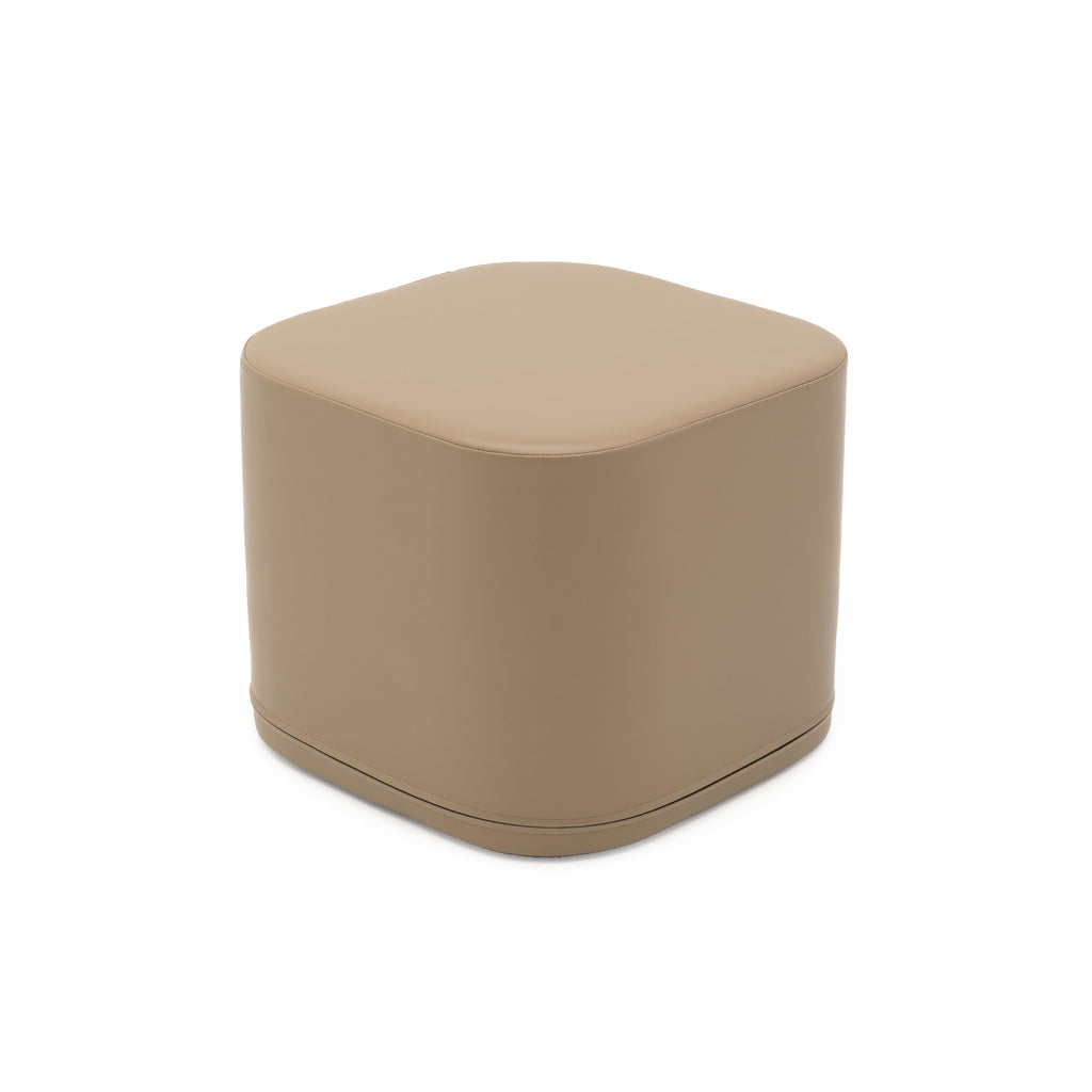 Small Play Pouf Cube - Beige