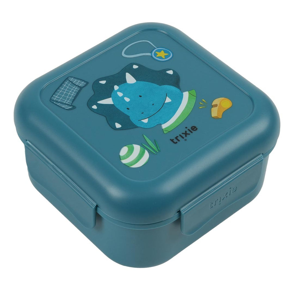 Snack box with clips - Ballplayer Mr. Triceratops