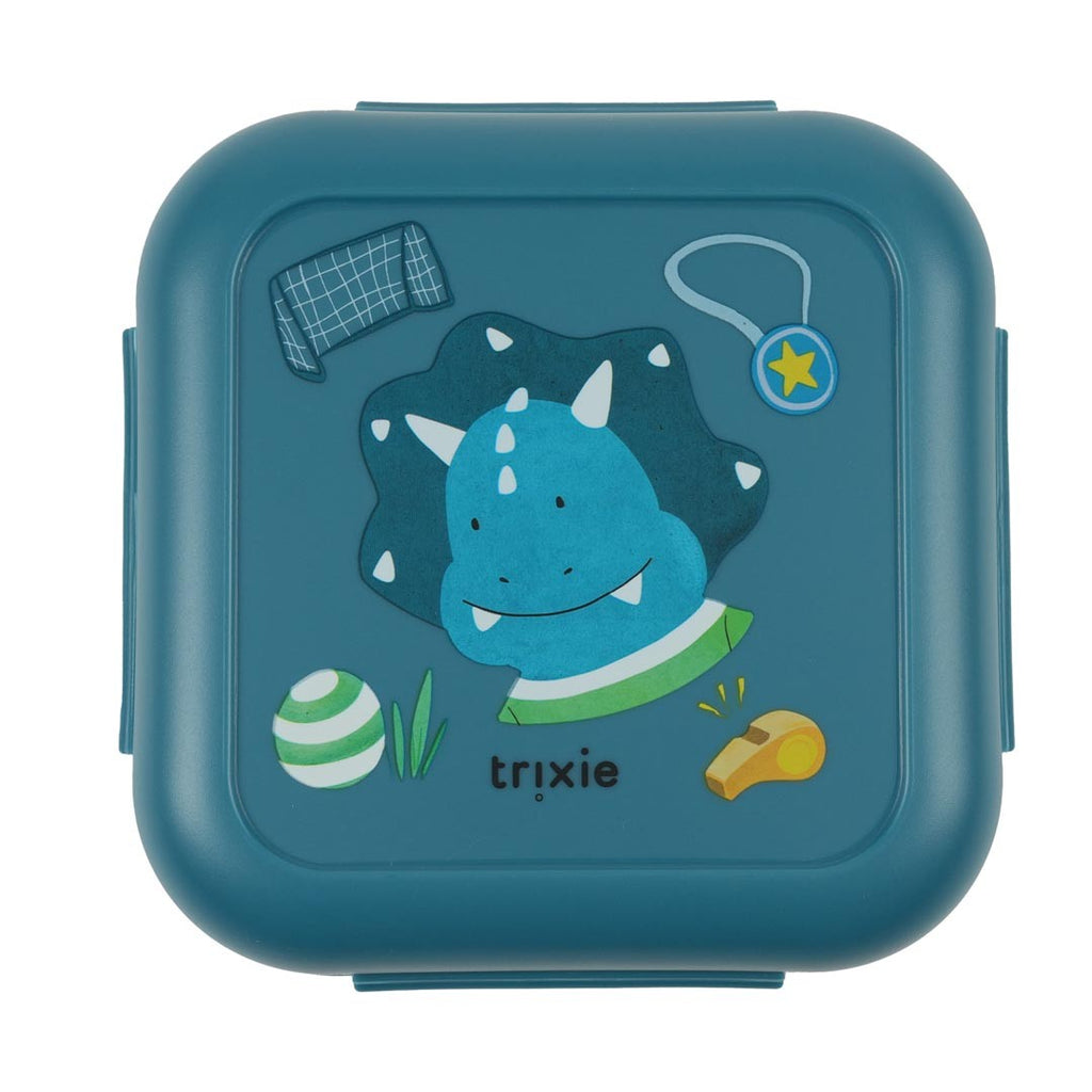Snack box with clips - Ballplayer Mr. Triceratops