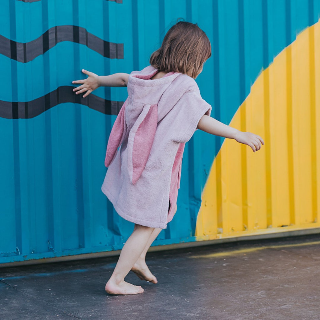 Surfbunny Kids Bath Poncho - Pink