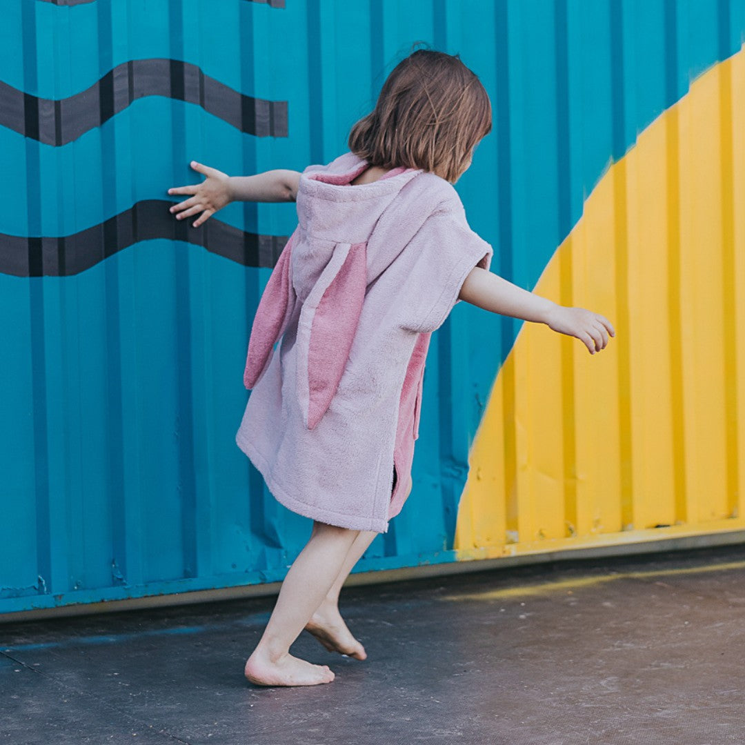 Surfbunny Kids Bath Poncho - Pink