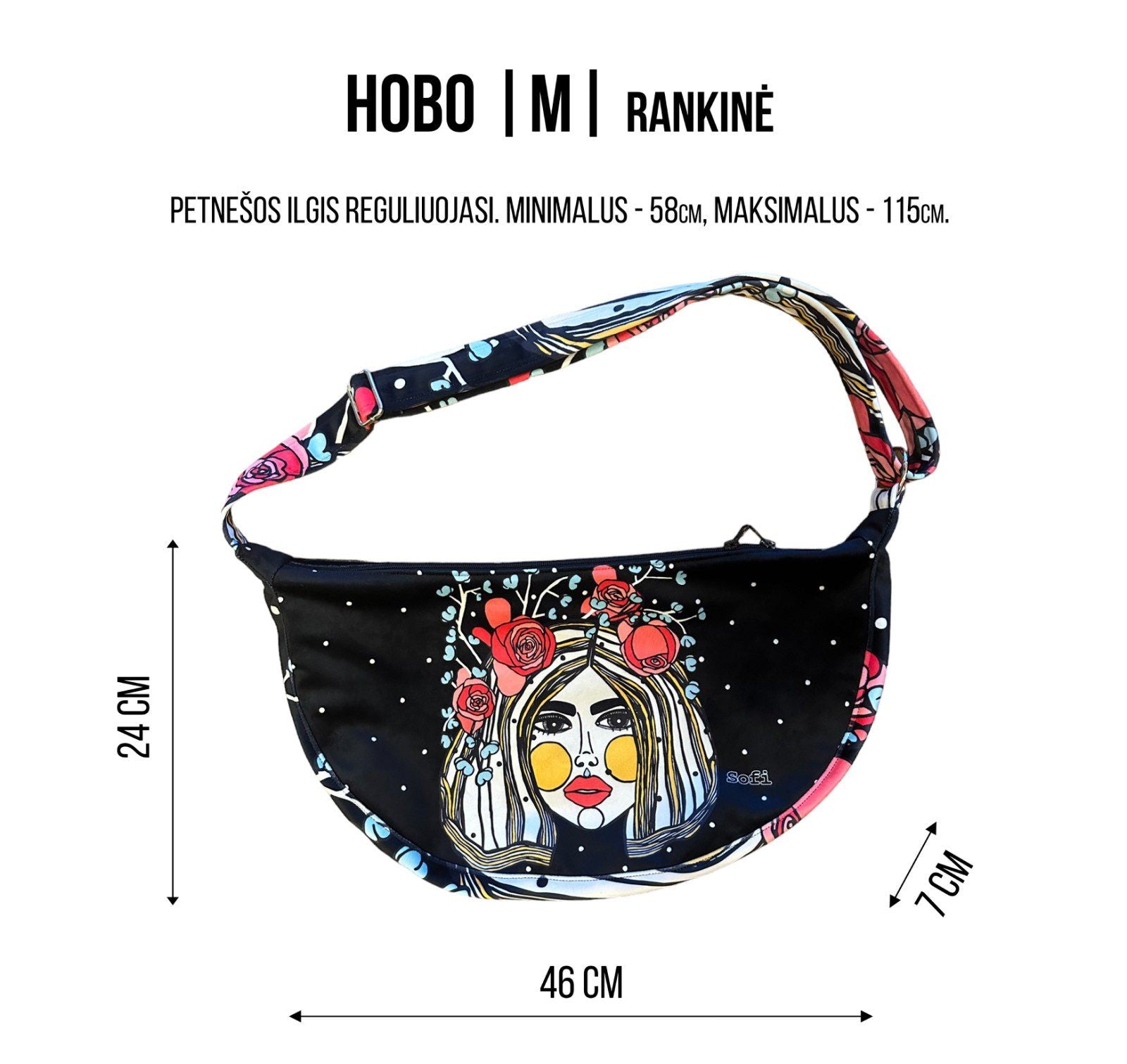 Hobo Bag - Curly Leopard