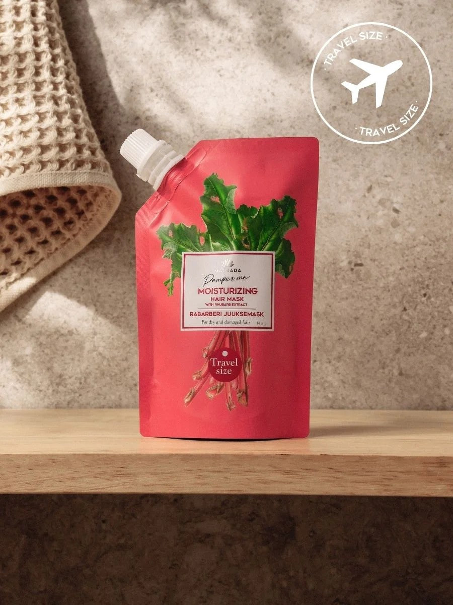 TRAVEL SIZE Rhubarb Hair Mask With Castor Oil - 100 ml