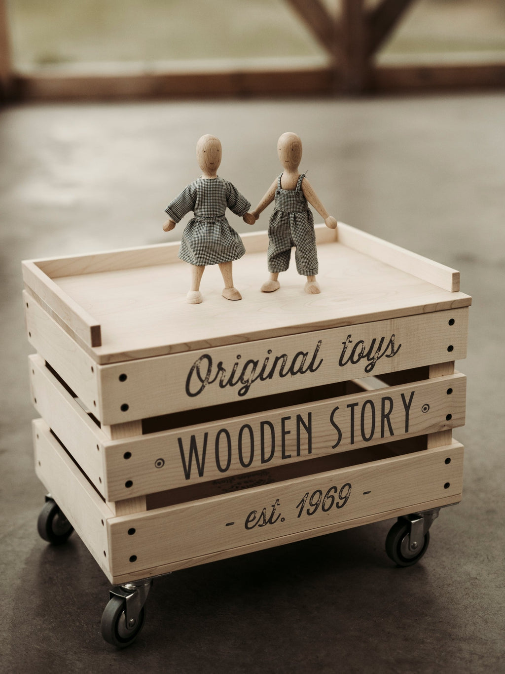 Wooden Beech Doll with Dress