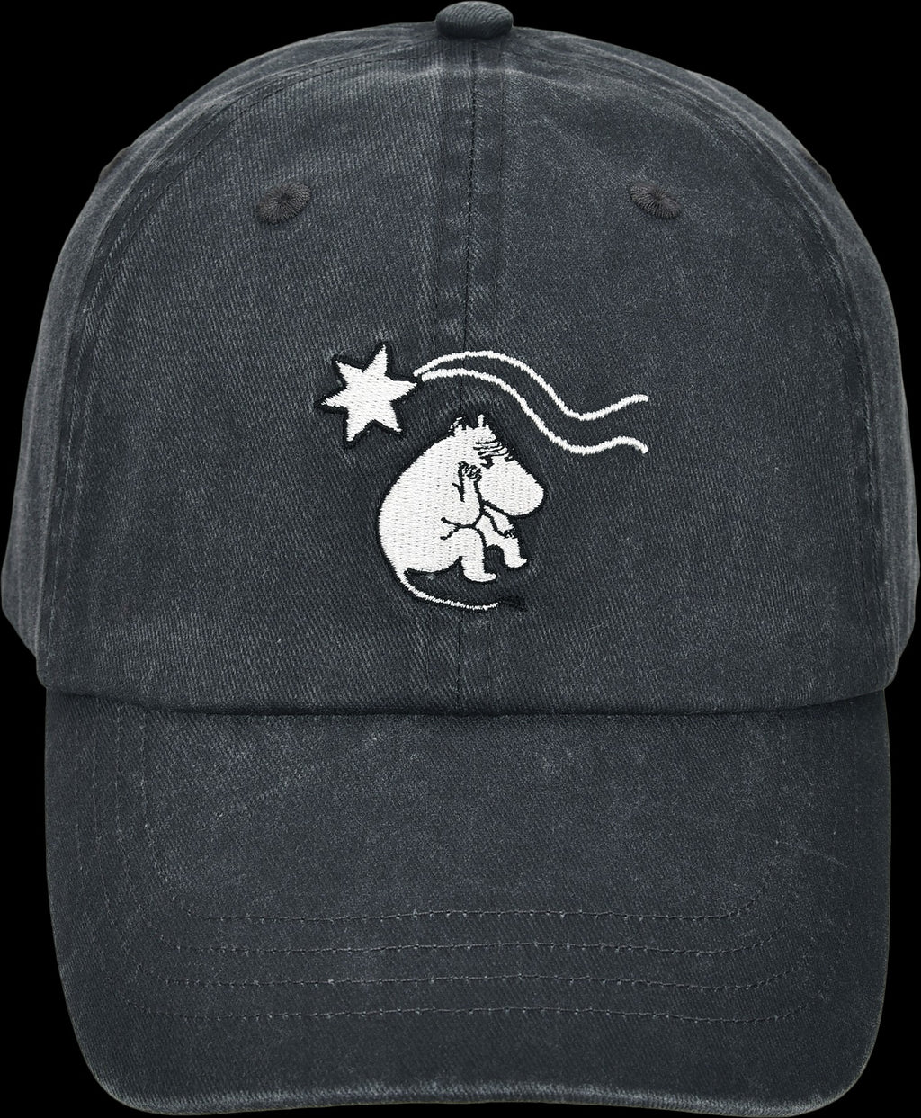 Novels Washed Denim Adult Cap - Grey